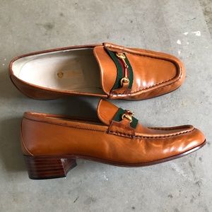 Gucci 1979 striped leather horsebit loafers
